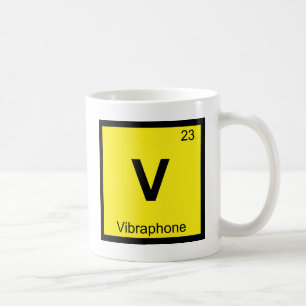 V - Vibraphon-Musik Chemie Periodensystem Kaffeetasse