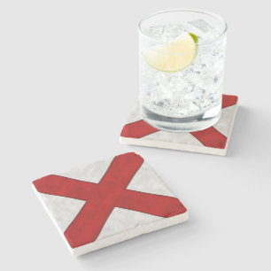 V Victor Watercolor nautical Signal Maritime Flag Steinuntersetzer