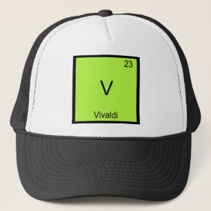 V - Vivaldi Lustiges Chemie-Element-Symbol T-Shirt Truckerkappe