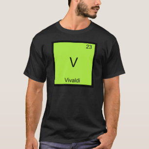 V - Vivaldi T-Shirt Symbole d'Élément de Chimie Dr