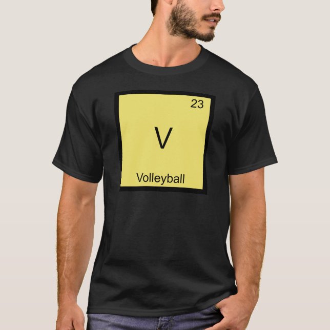 V - Volleyball-lustiges T-Shirt (Vorderseite)