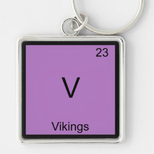 V - Wikinger Lustiges Element Chemie Symbol T-Shir Schlüsselanhänger