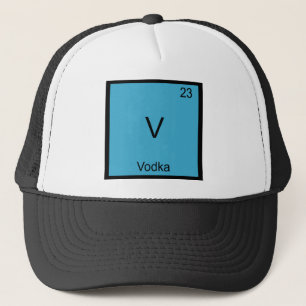 V - Wodka Lustiges Chemie-Element-Symbol T-Shirt Truckerkappe