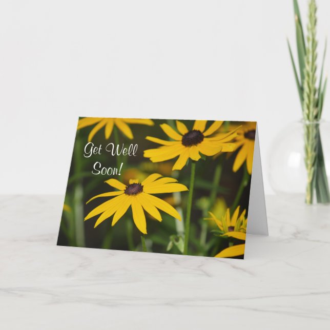 Va Bien Bientôt ! Carte Fleurs (Devant)