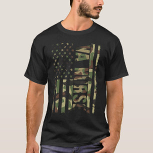 VA-Krankenschwester Tarnung Amerikanische Flagge P T-Shirt