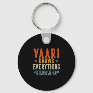 Vaari weiß alles Vatertag Retro Vintage Schlüsselanhänger