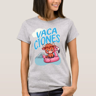 Vacaciones Spanischer Urlaub Punny Niedliche Kuh T-Shirt