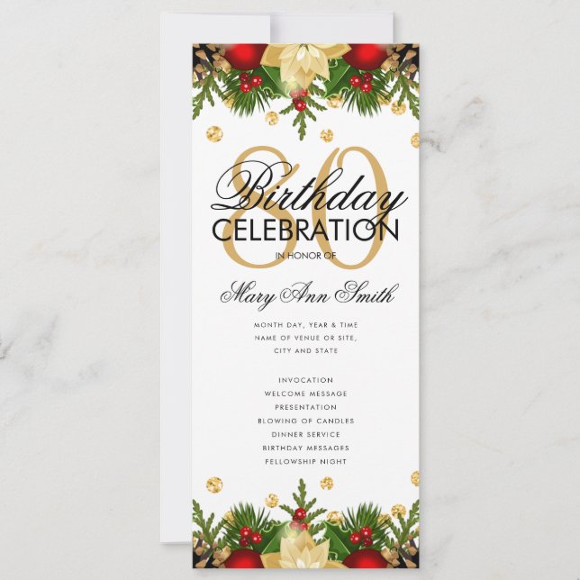 Vacances 80e fête d'anniversaire Programme Gold av (Devant)