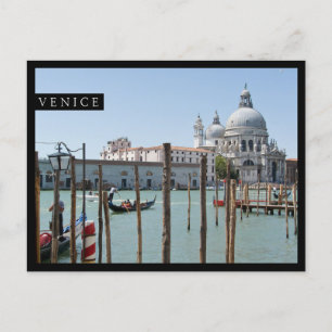Vacances à Venise paysage carte postale bord noir