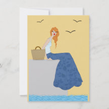 Vacances au Bord de la Mer Carte de Mode Artistiqu