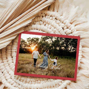 Vacances Boho Noël Salutation Carte photo