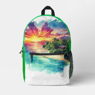 Vacances, Bonjour l'été, Sac à dos imprimé Bonjour