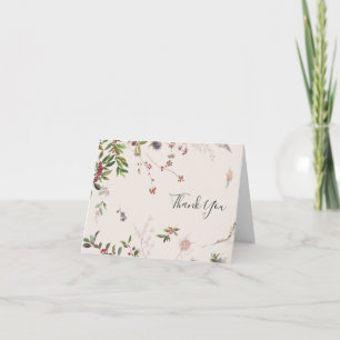 Vacances Chic Botanique Carte de remerciements C