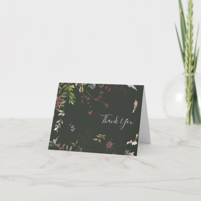Vacances Chic Botanique | Carte de remerciements v (Devant)