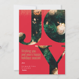 Vacances de Noël Carte postale moderne minimaliste