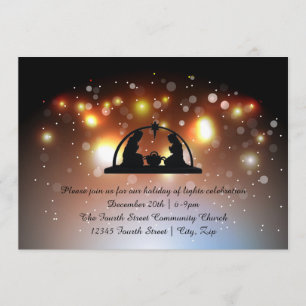 Vacances de Noël Nativité - Invitation de Noël