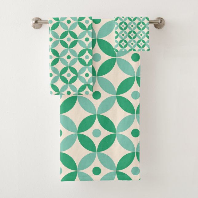 Vacances d'été Green Retro Motif géométrique (En situation)