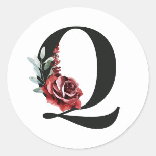 Vacances d'hiver initiales autocollant lettre Q