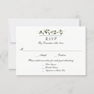 Vacances d'hiver Mariage 3 Entree Réponse RSVP