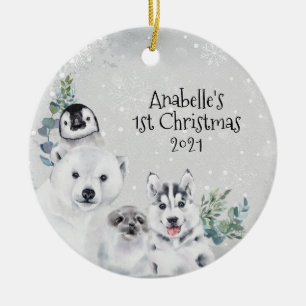 Vacances d'hiver Ornement de Noël animal arctique 