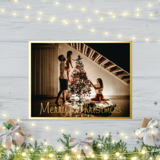 Vacances En Aluminium Carte postale Foil de Noël