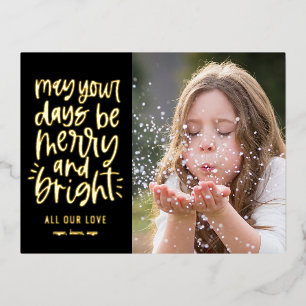 Vacances En Aluminium Carte postale Jours brillants - Jours de Noël