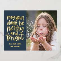 Carte postale Jours brillants - Jours de Noël