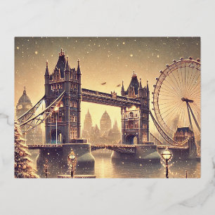 Vacances En Aluminium Carte postale magique de Noël à Londres