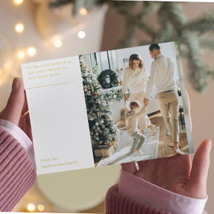 Vacances En Aluminium Famille de photos de Noël Carte postale Joyeux j