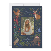 vacances en bois | carte de voeux noël