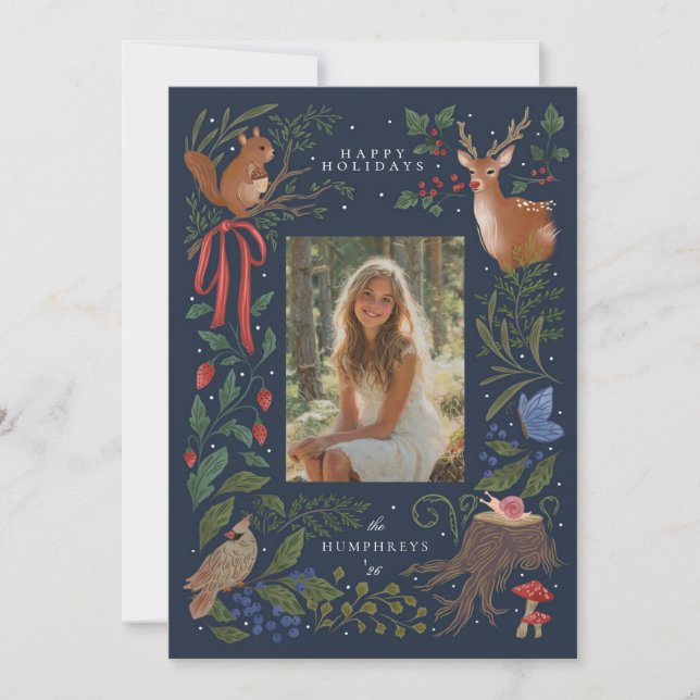 vacances en bois | carte de voeux noël (Devant)