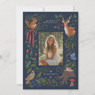vacances en bois | carte de voeux noël