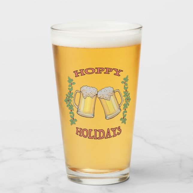 Vacances ensoleillées Bière de Noël Verre (Devant (rempli))