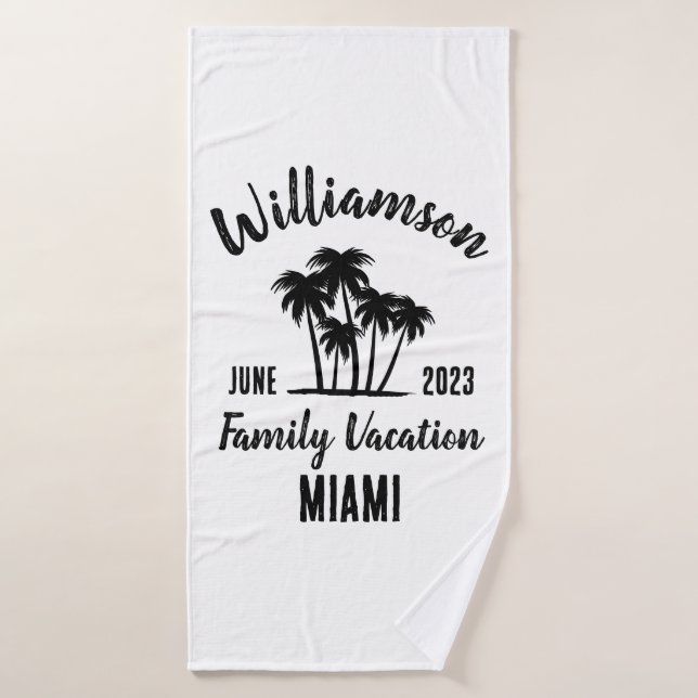 Vacances familiales personnalisées (Serviette de bain)