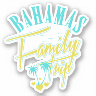 Vacances Famille Voyage Bahamas Sticker Cruise