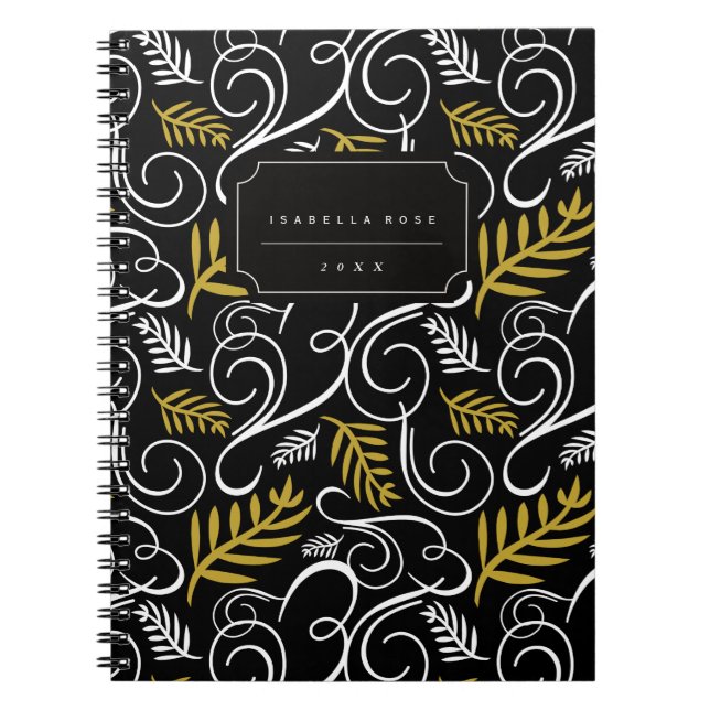 Vacances Festif Déco Gold Foliage Carnet de vacanc (Devant)
