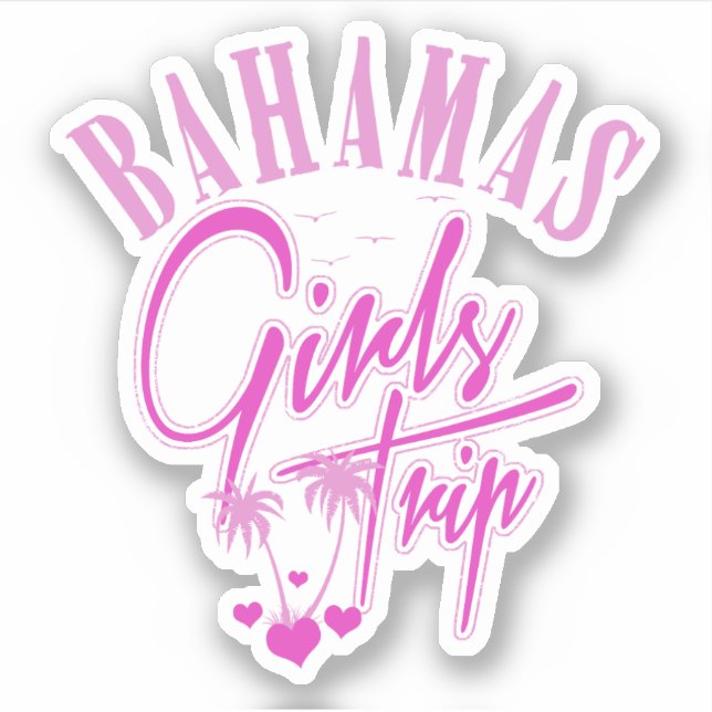 Vacances Filles Voyage Bahamas Sticker Cruise (Devant)