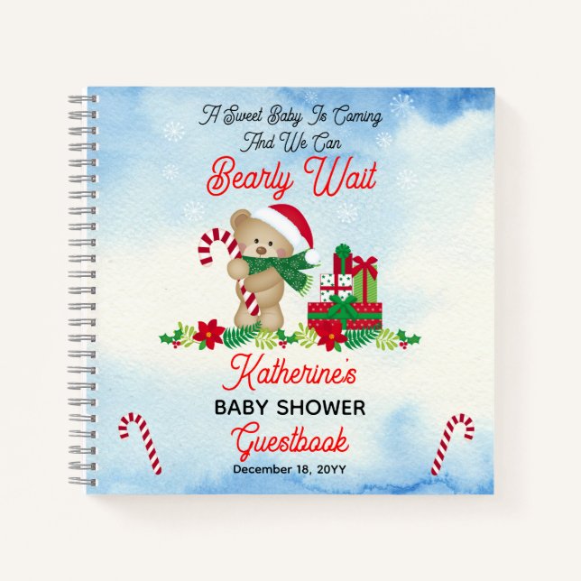 Vacances Garçon ours Bearly Wait Baby shower Livre (Devant)