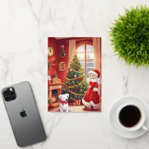 Carte de Noël pliée