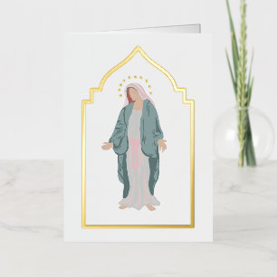 Vacances Métallisée Carte de prière commémorative funéraire catholique