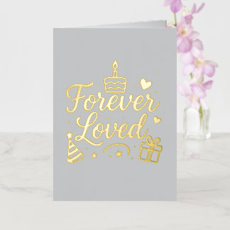 Vacances Métallisée 🎉 Carte de voeux d'anniversaire joyeuse - Cute & 