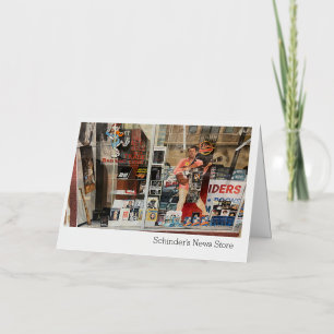 Vacances Métallisée Carte de voeux du magasin d'actualités Schinders