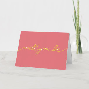 Vacances Métallisée Carte de voeux simple Foil Bridesmaid