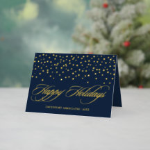 Élégant Carte de Société Bleu Entreprise Étoiles O