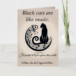 Vacances Métallisée Les chats noirs sont comme une carte de musique