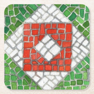 VACANCES MOSAIC Carré Dessous de verre en papier