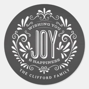 VACANCES NOËL CHALK ART ORNAMENT STICKERS