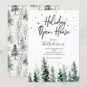 Vacances Open House Noël Fête Invitation