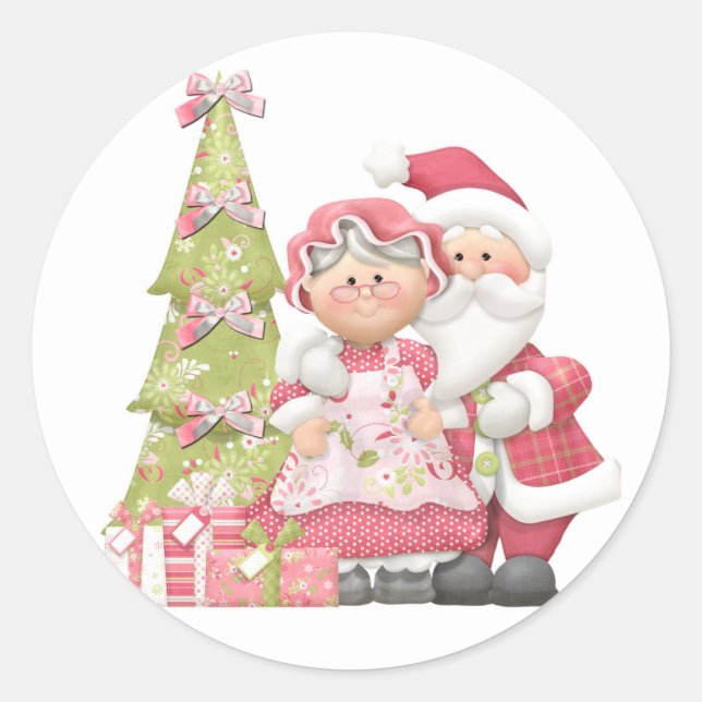 Vacances Père Noël autocollant cachet Noël (Devant)