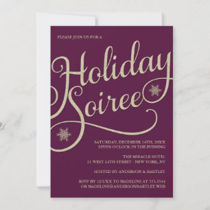 Vacances Soiree Sparkle Noël Fête Invitation